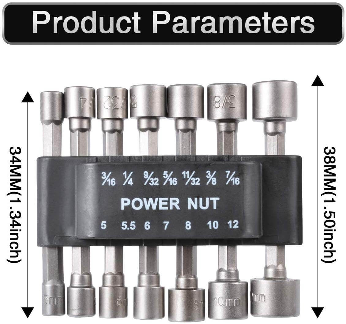 Power Nut Driver Drill Bit Set