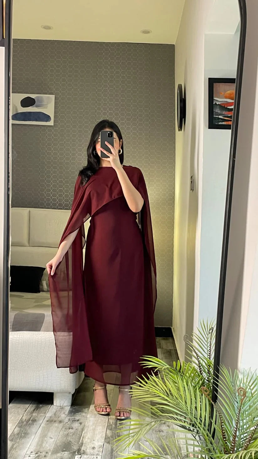 Raqs Plain Chiffon Set
