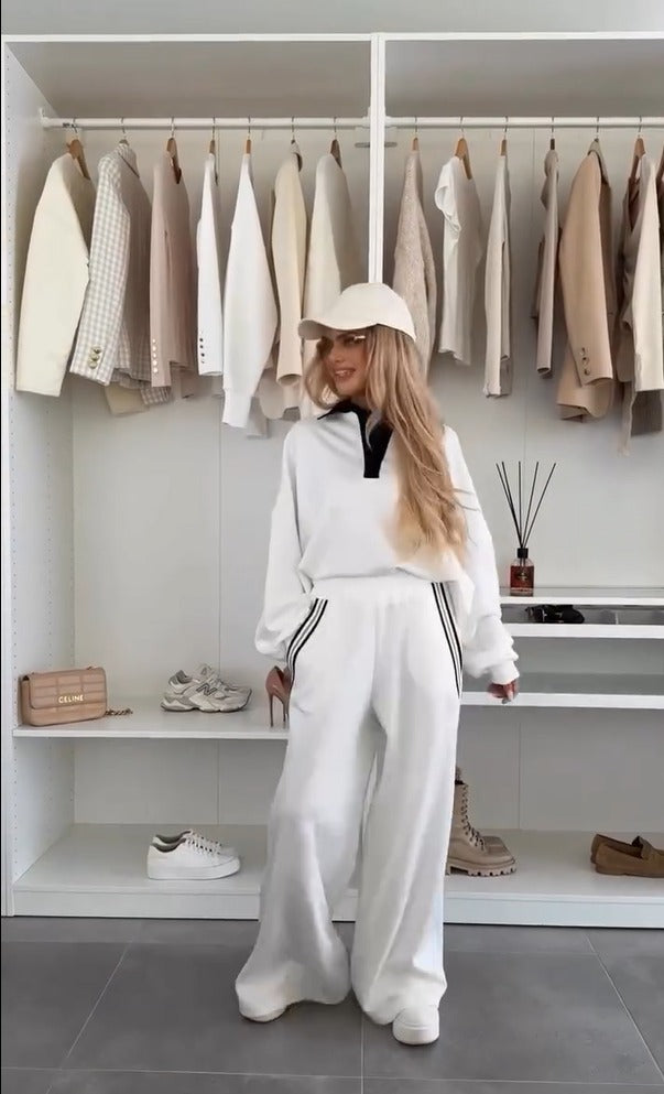 Women's Casual Top & Wide Leg Pants Two-Piece Set