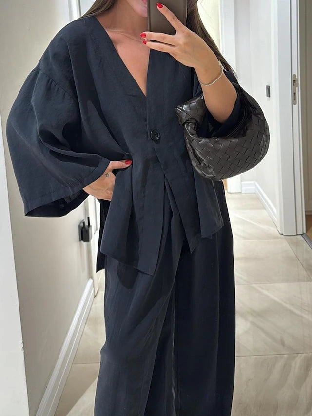 Women's Daily Basic Pants Sets