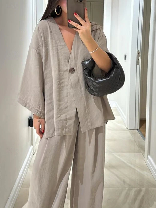 Women's Daily Basic Pants Sets