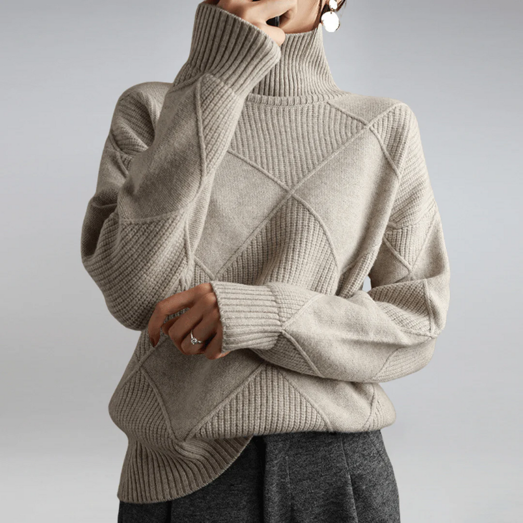 Elara – Cozy Knit Turtleneck