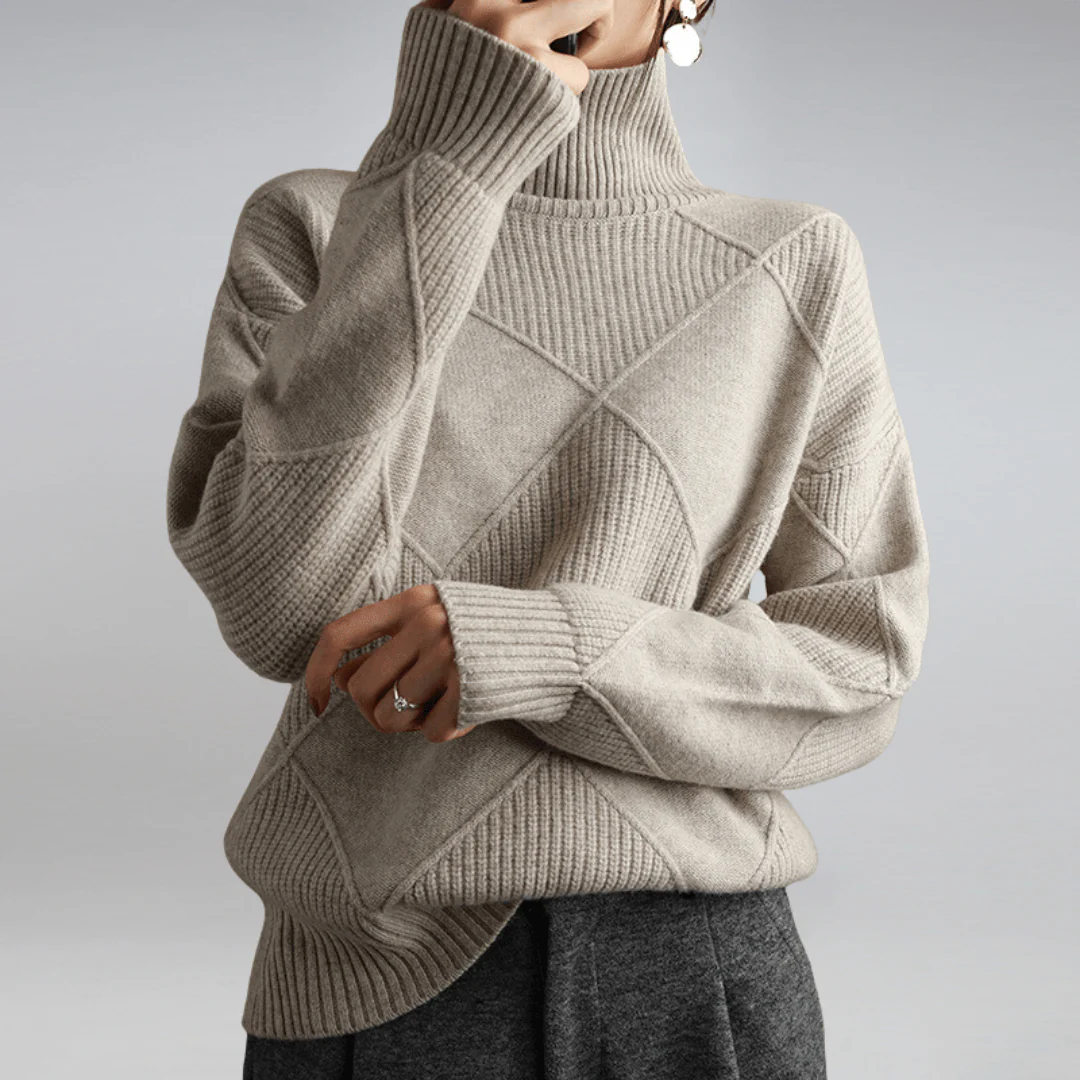 Elara – Cozy Knit Turtleneck