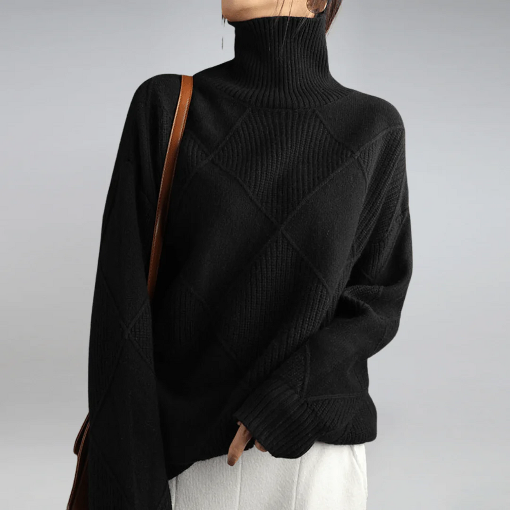 Elara – Cozy Knit Turtleneck