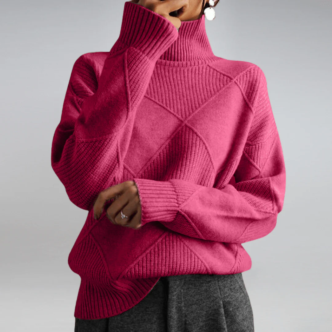 Elara – Cozy Knit Turtleneck
