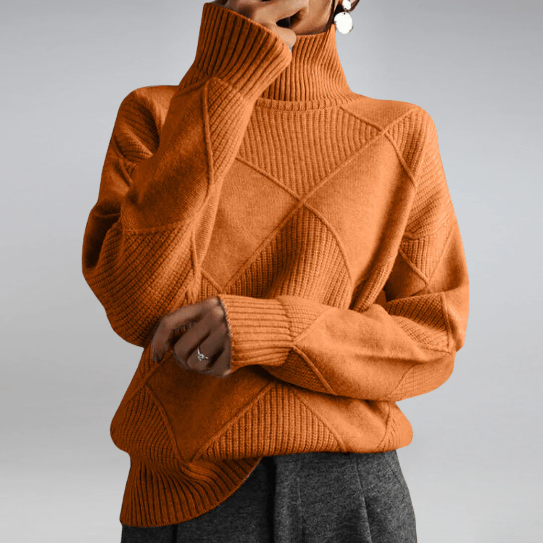 Elara – Cozy Knit Turtleneck