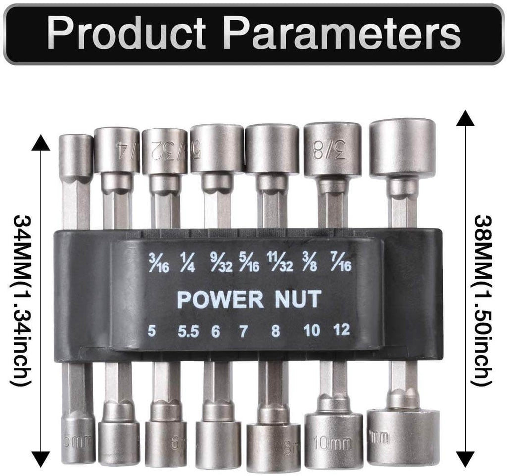 Power Nut Driver Drill Bit Set