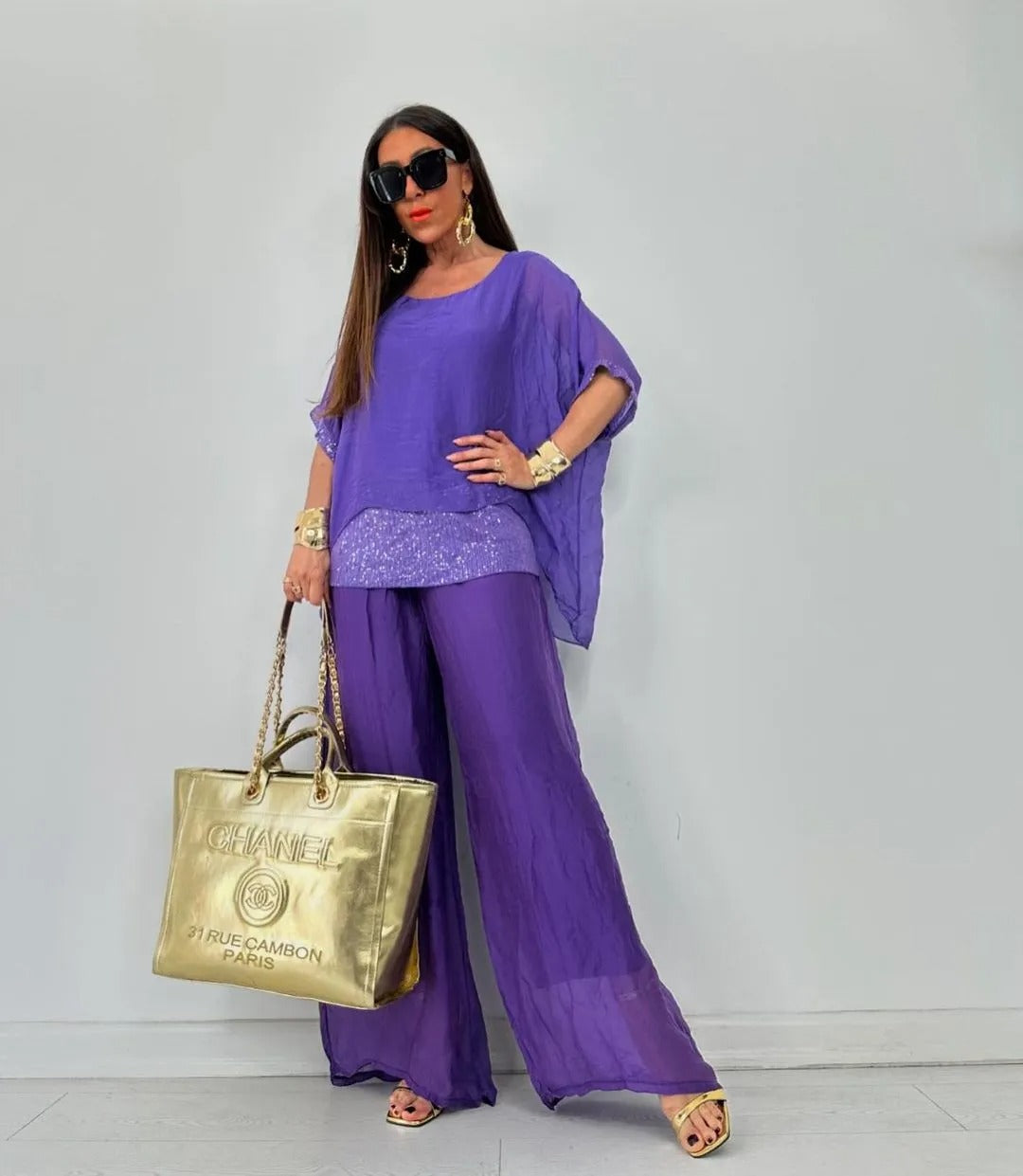 Elegant Chiffon Two-Piece Set