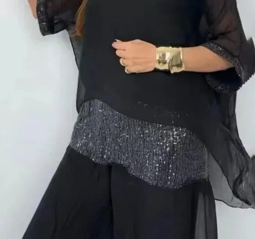 Elegant Chiffon Two-Piece Set