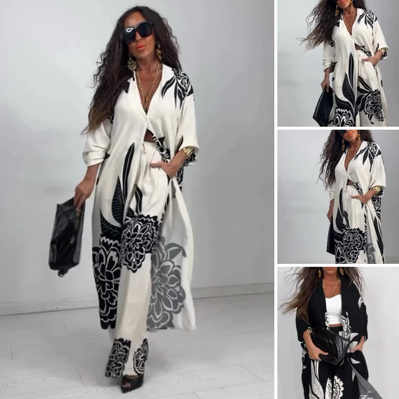 Luxe Patterned Pants Set