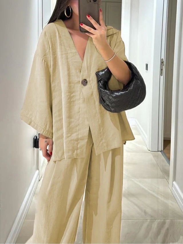 Women's Daily Basic Pants Sets