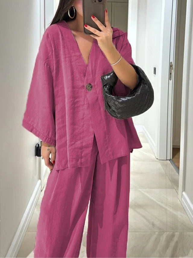Women's Daily Basic Pants Sets