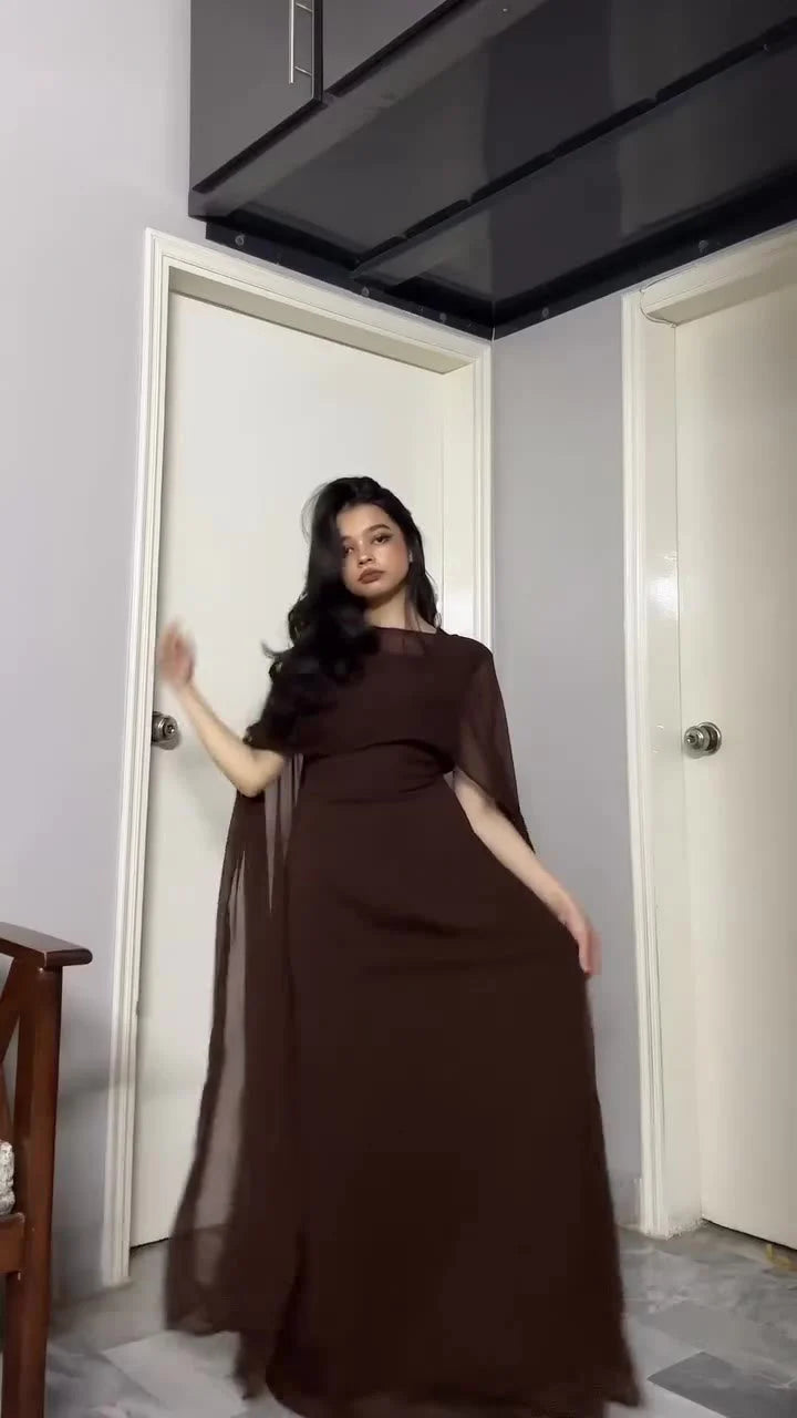 Raqs Plain Chiffon Set