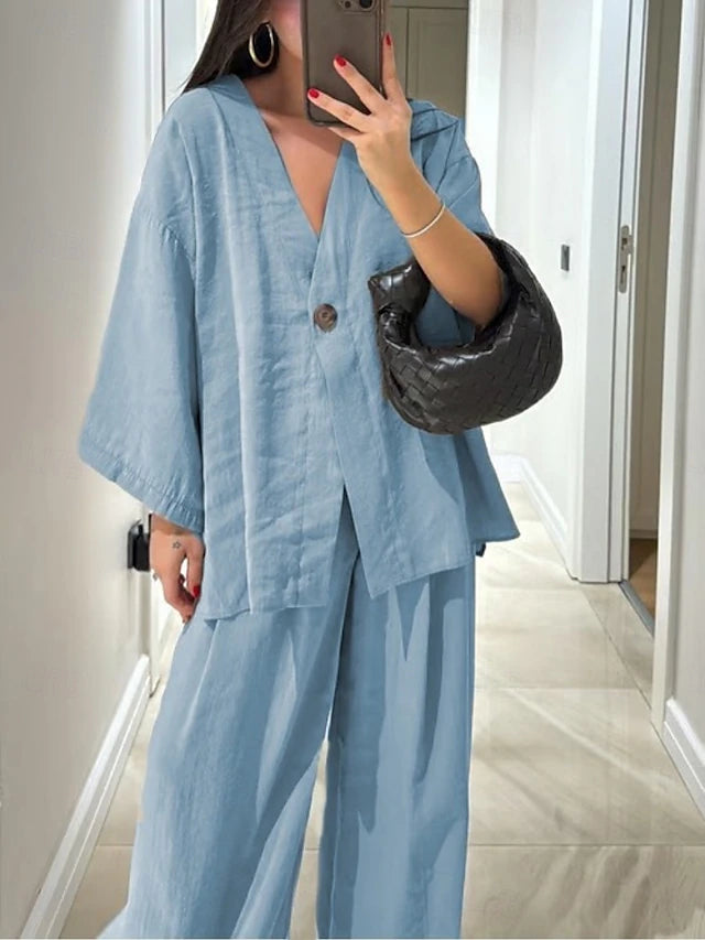 Women's Daily Basic Pants Sets
