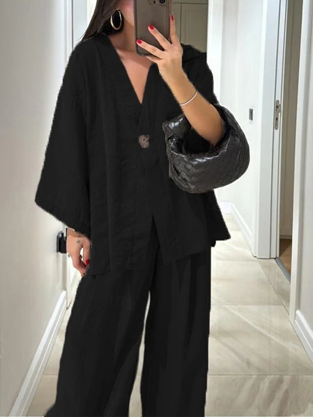 Women's Daily Basic Pants Sets